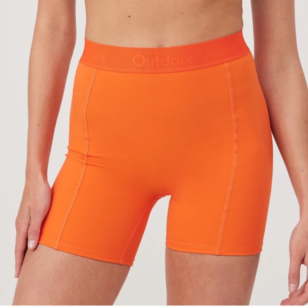 Outdoor Voices Superform Active Shorts Orange Small NWT